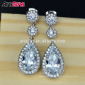 New style White gold plating Cubic Zirconia Diamond Luxury Earrings